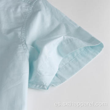 Camisa de verano casual para niños con bordado de estilo contratado